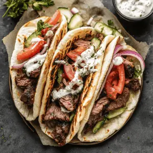 Get ready for a delicious twist with these homemade Beef Gyros! Featuring tender, spiced beef, fresh veggies, and creamy tzatziki sauce, this recipe brings the taste of the Mediterranean to your kitchen. Perfect for weeknight dinners or gatherings, you'll want to save this easy, flavorful dish for your next meal! Enjoy the authentic flavors that are sure to impress your friends and family.