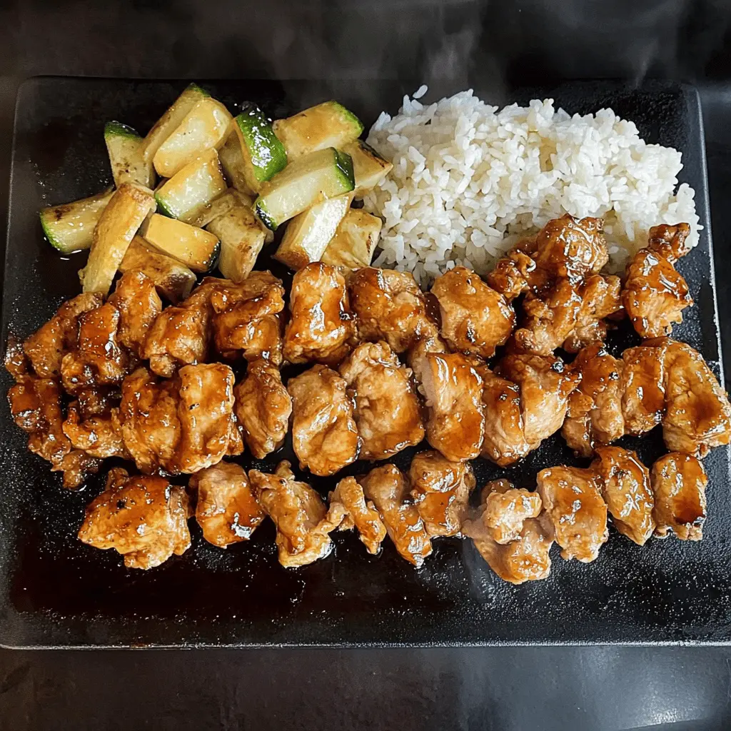 Sizzle up your dinner with this quick and delicious Blackstone Hibachi Chicken! This recipe features tender, marinated chicken cooked to perfection on a griddle, paired with colorful vegetables and aromatic seasonings. Perfect for weeknight meals or casual get-togethers, this dish is sure to impress! Save this pin to try it out for your next family dinner or cookout!