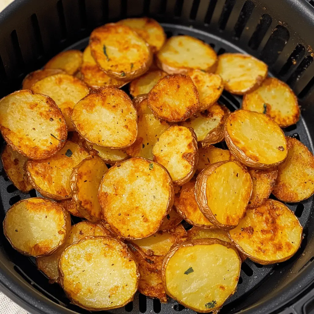 Crispy sliced potatoes in the air fryer are the perfect side dish! With their golden edges and soft centers, these seasoned delights are not only easy to make but also healthier than traditional frying. Perfect for family dinners or as a snack for gatherings, make sure to save this recipe for your next meal prep! Enjoy deliciously crispy potatoes without the guilt!