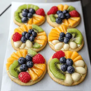 Get ready to delight your taste buds with these colorful Fruit Pizza Cookies! These fun, fruity treats are perfect for gatherings, birthday parties, or a sweet snack any time. Topped with a luscious cream cheese frosting and fresh fruit, they offer a burst of flavor in every bite. Save this recipe now and impress your friends with a dessert that's as tasty as it is beautiful!