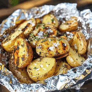 Get ready to enjoy the ultimate side dish with these Garlic Herb Grilled Potatoes in Foil! Packed with vibrant flavors and the perfect smoky finish, this easy recipe is great for BBQs or picnics. Just toss your potatoes with garlic, herbs, and a touch of olive oil, wrap them in foil, and throw them on the grill. Save this pin to make your next gathering unforgettable!