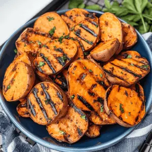 Fire up your grill for a delicious twist on sweet potatoes! These grilled sweet potatoes are perfectly tender with a smoky flavor that enhances their natural sweetness. Toss them in your favorite herbs and spices for an extra kick. Save this recipe for your next BBQ or family gathering and impress your guests with this healthy side dish!