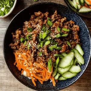 Experience the delicious tastes of Korean cuisine with this easy Ground Beef Bulgogi recipe! Featuring tender ground beef marinated in a sweet and savory sauce, this dish is sure to impress. Perfect for weeknight dinners or gatherings, serve it with rice and vegetables for a complete meal. Save this recipe for a flavorful twist on dinner!