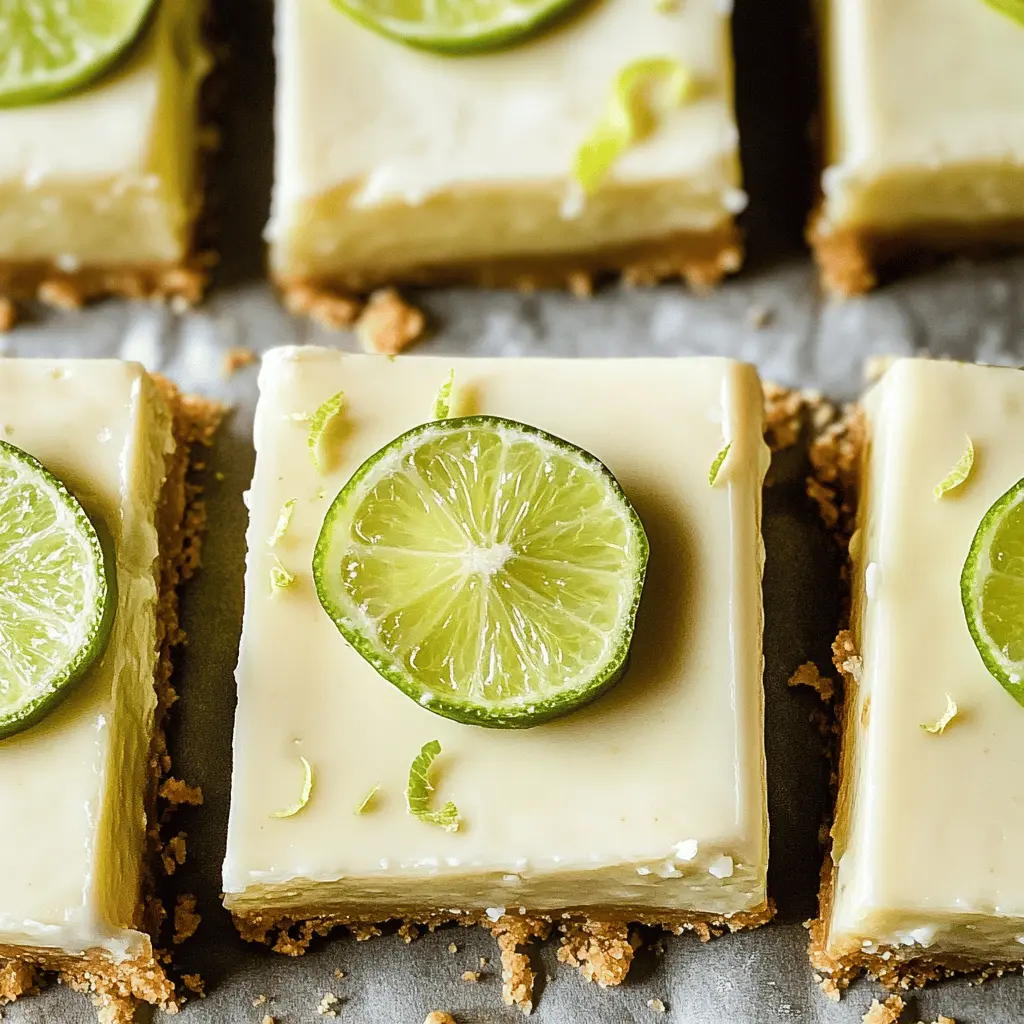 Enjoy a refreshing twist on a classic dessert with these Key Lime Pie Bars! Bursting with vibrant lime flavor and a buttery graham cracker crust, these bars are the perfect treat for any occasion. Easy to make and delightful to share, they're great for summer picnics or cozy family gatherings. Save this recipe to whip up a batch of sunshine any time you need a sweet pick-me-up!