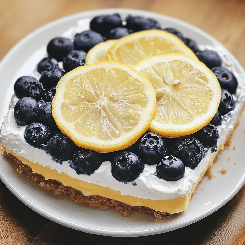 Brighten your day with this Lemon Blueberry Delight! This light and zesty dessert combines the tangy flavor of fresh lemons with juicy blueberries, creating a heavenly treat perfect for any occasion. It's easy to make and sure to impress your guests. Save this recipe for a delightful summer gathering or a sweet finish to your dinner!