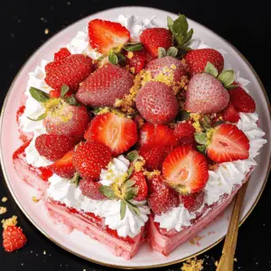 Get ready to enjoy a refreshing Strawberry Lush dessert that's perfect for any occasion! This delightful layered treat features creamy layers of strawberries and cool whipped topping, creating a light and luscious experience. Ideal for summer parties or as a sweet finish to a family dinner. Save this pin for your next gathering!