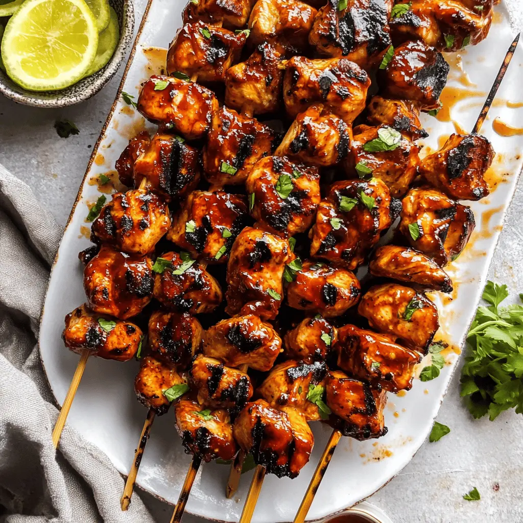 Juicy, tender BBQ chicken skewers are a must-try for your next gathering! These easy-to-make skewers are packed with flavor, featuring succulent chicken marinated in a smoky, tangy sauce. Perfect for summer barbecues or quick weeknight dinners. Save this pin to enjoy delicious BBQ chicken any time!