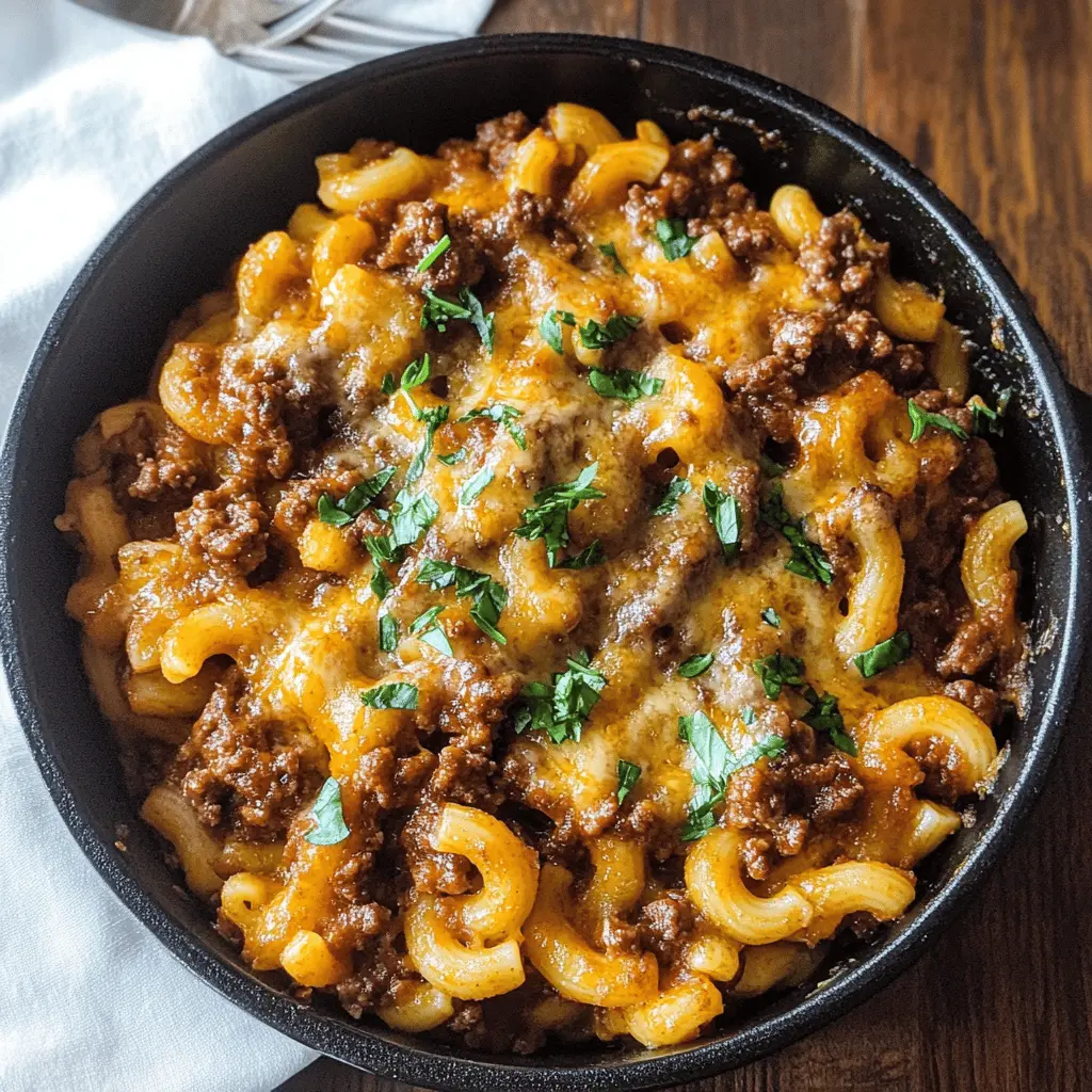 This homemade Beefaroni recipe is a nostalgic comfort food that combines tender pasta with flavorful ground beef and a rich tomato sauce. It's easy to make and perfect for busy weeknights or cozy family dinners. Don’t forget to save this recipe for a cozy night in or when you want a satisfying, hearty meal that everyone will love!