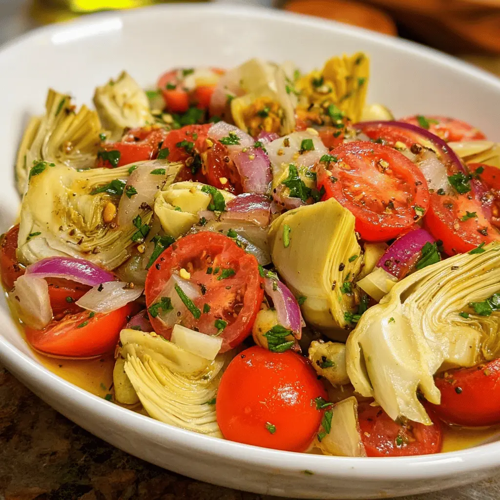 Easy Tuscan Artichoke Tomato Salad Recipe