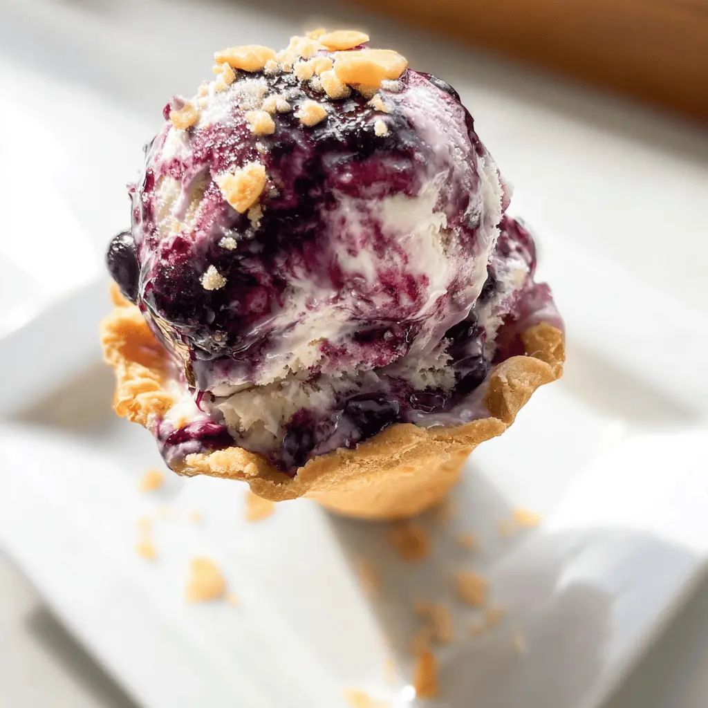 Easy No Churn Blueberry Pie Ice Cream Recipe