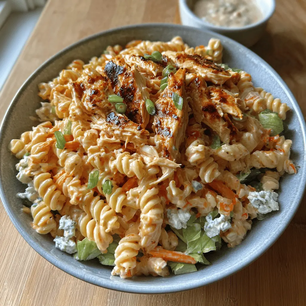 Easy Buffalo Chicken Pasta Salad Recipe