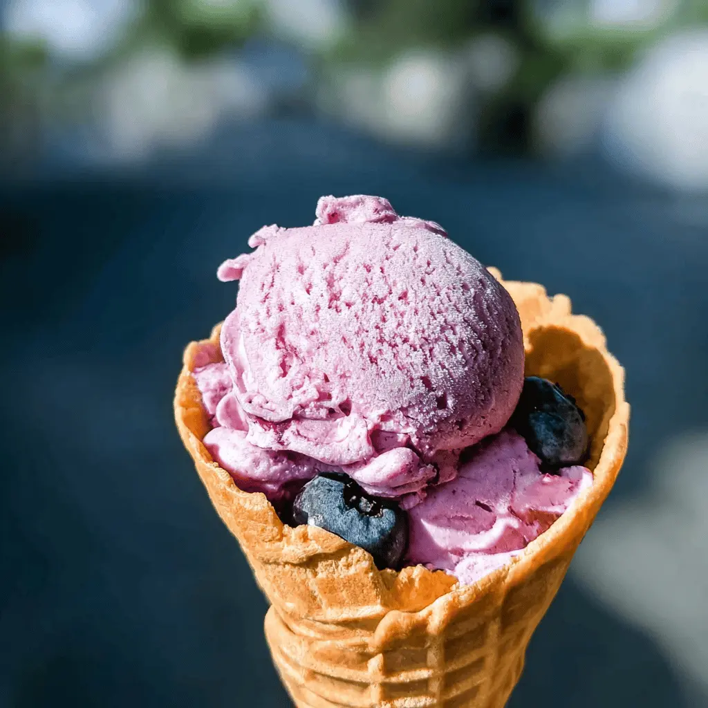 Easy Homemade Blueberry Ice Cream Recipe