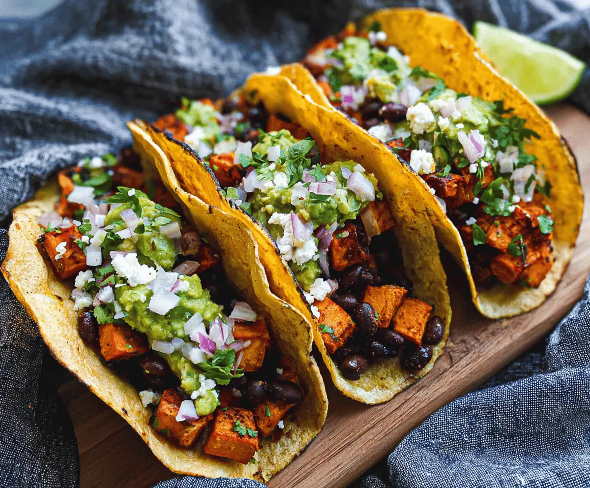 Easy Black Bean Sweet Potato Tacos Recipe