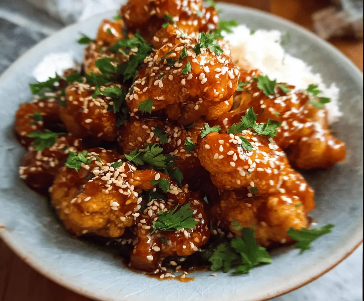 Easy Sticky Sesame Cauliflower Recipe