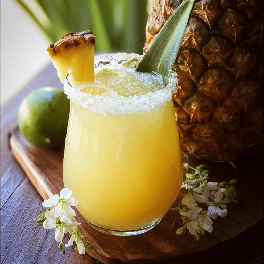 Easy Hawaiian Margarita with Pineapple and Coconut