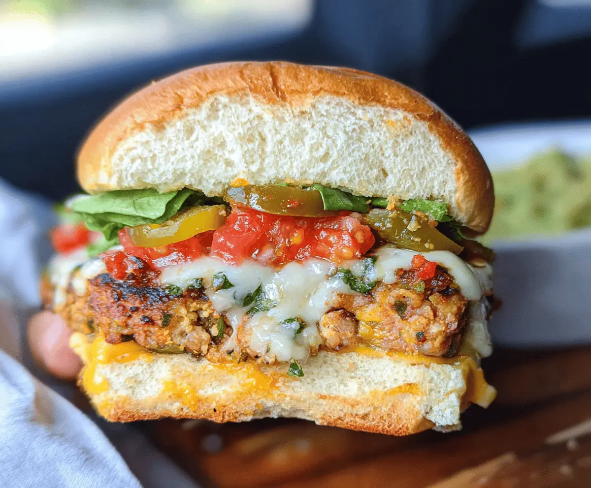 Easy Jalapeño Pepper Jack Chicken Burgers