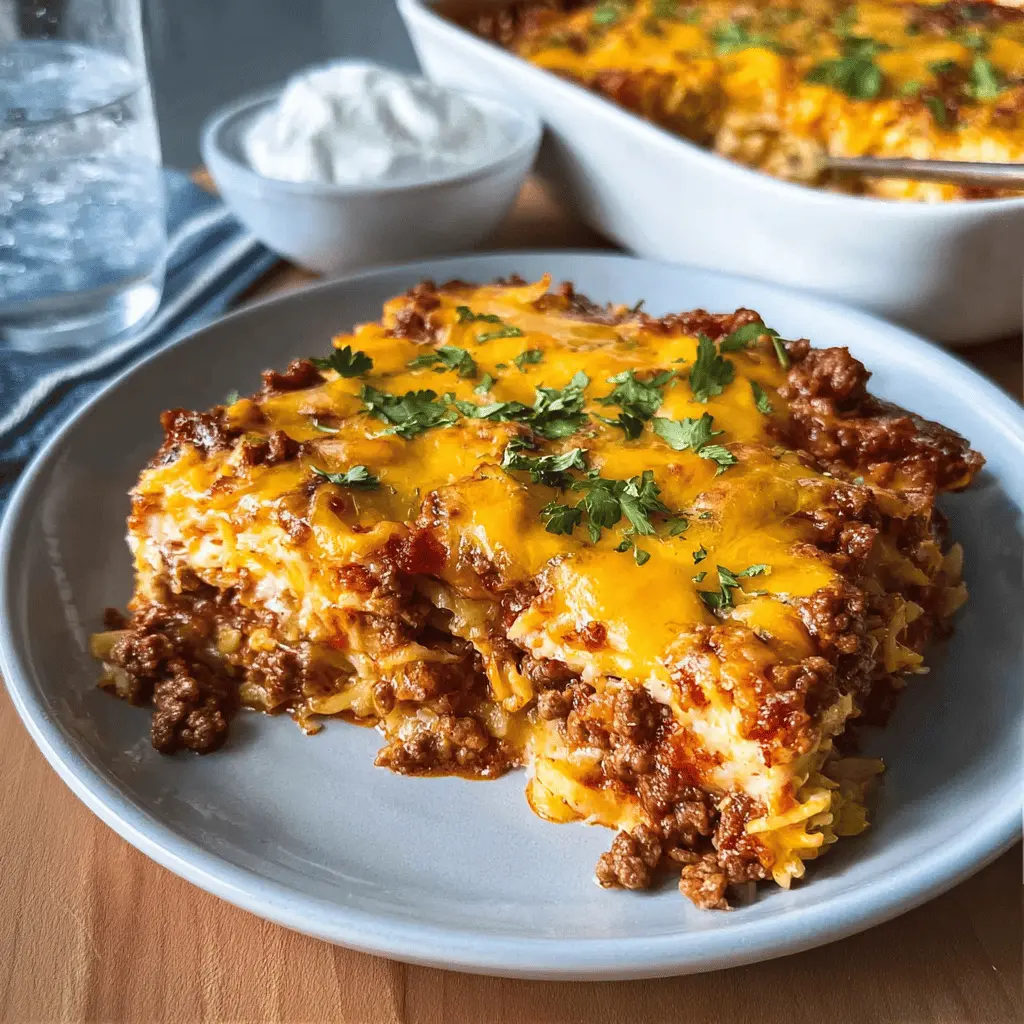 Easy Cheesy Hamburger Casserole Recipe