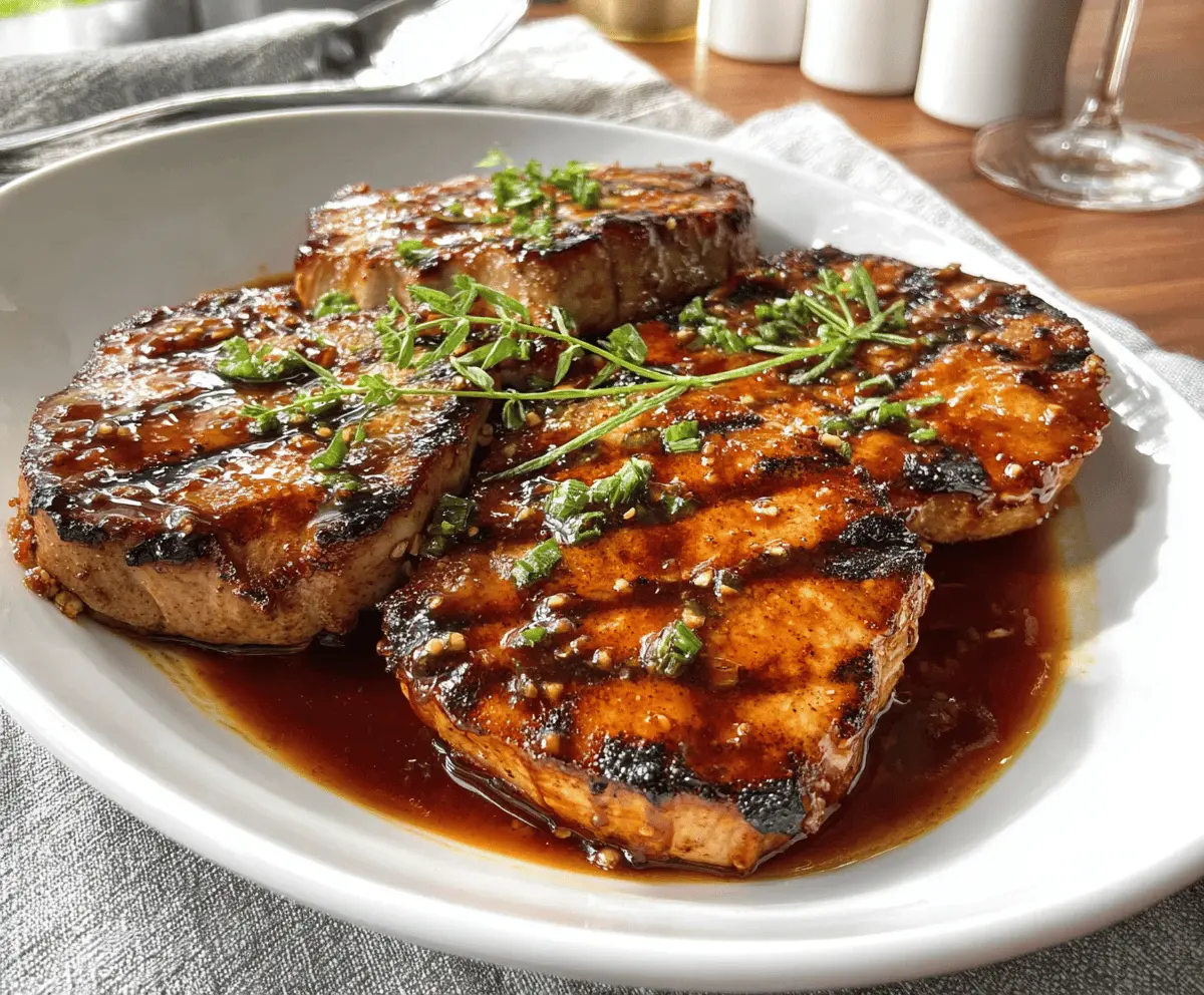 Easy Boneless Pork Chops with Honey Garlic Sauce