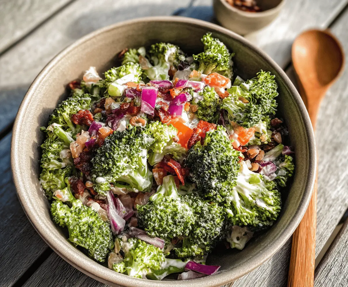 Easy and Crunchy Broccoli Salad Recipe