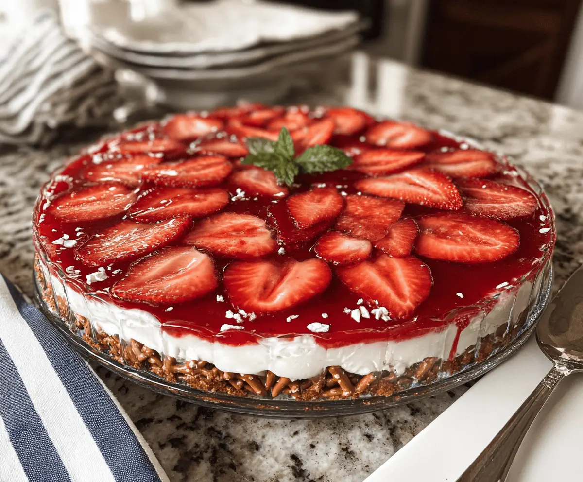 Easy Strawberry Pretzel Jello Salad Recipe