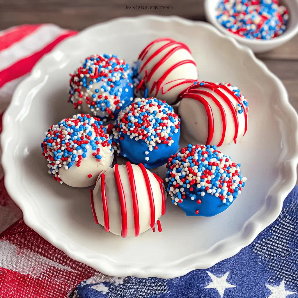 Easy Patriotic Oreo Balls Recipe for 4th of July