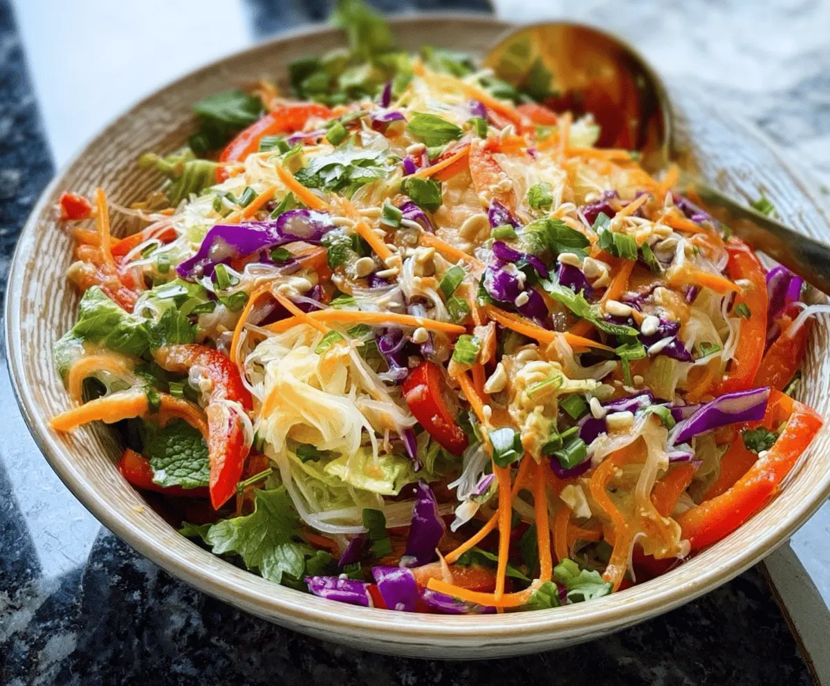Fresh Spring Roll Salad With Spicy Ginger Dressing