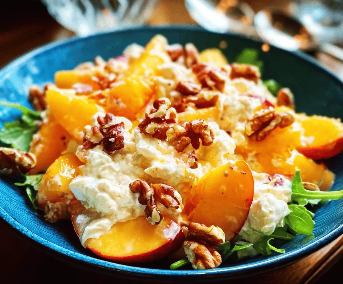 Easy Millionaire Peach Salad Recipe with Crunch