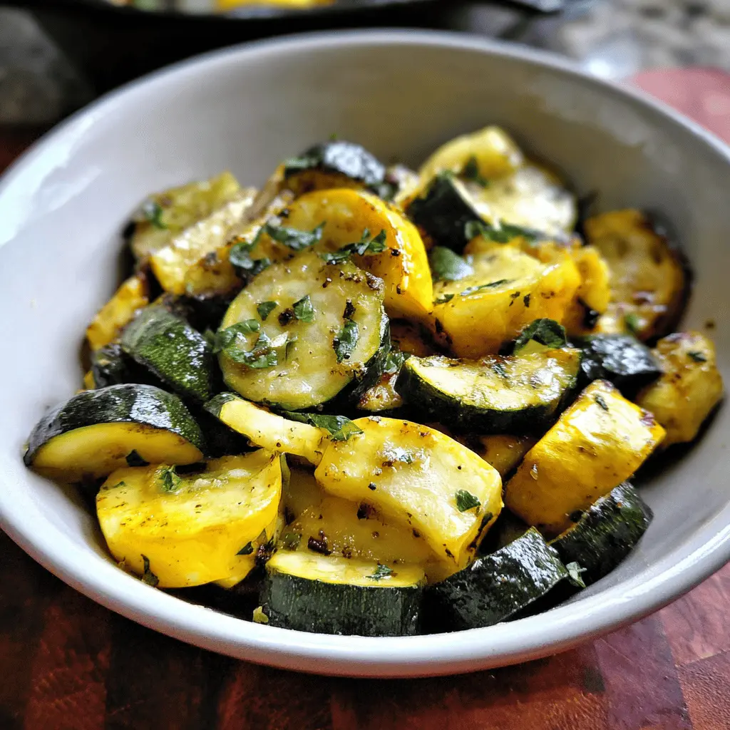 Easy Low Carb Garlic Butter Zucchini and Squash