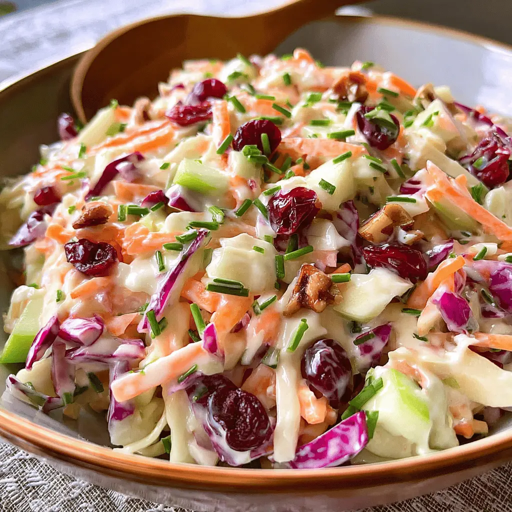 Fresh Cranberry Apple Coleslaw Recipe