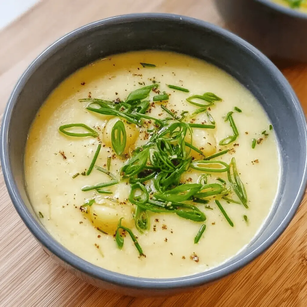 Creamy Potato Garlic Scape Soup Recipe