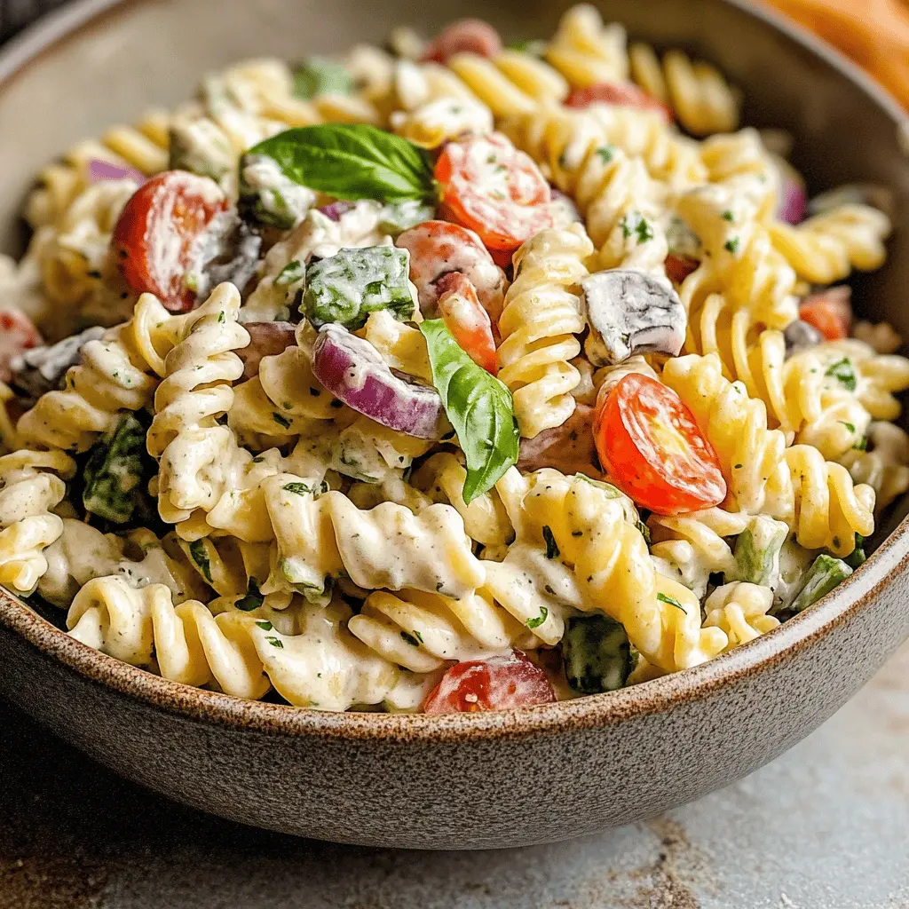 Easy Creamy Pasta Salad Recipe