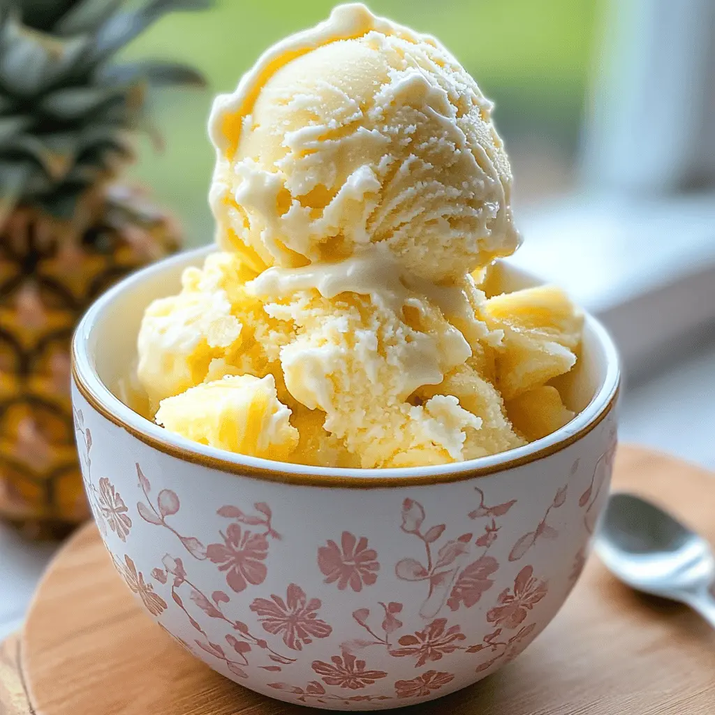 Easy Homemade Pineapple Ice Cream Recipe