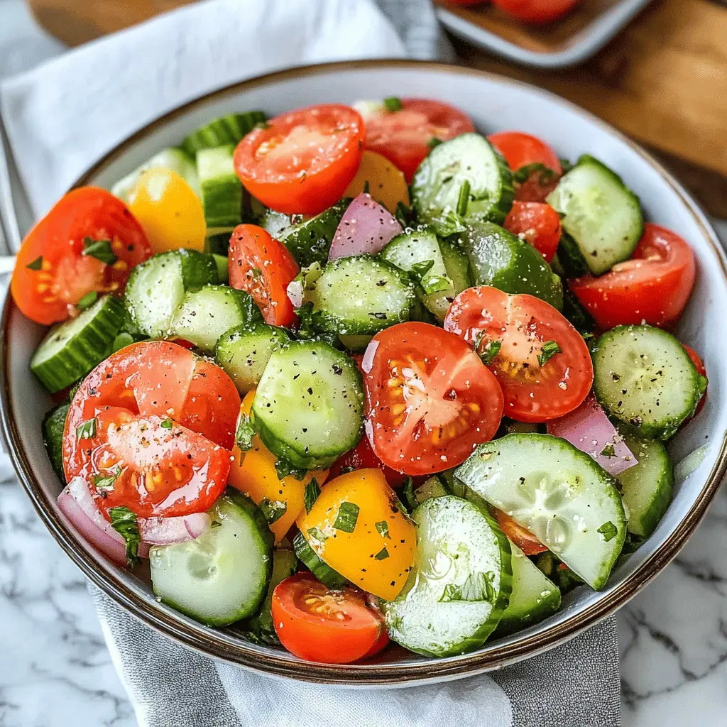 Easy Refreshing Cucumber Tomato Salad Recipe