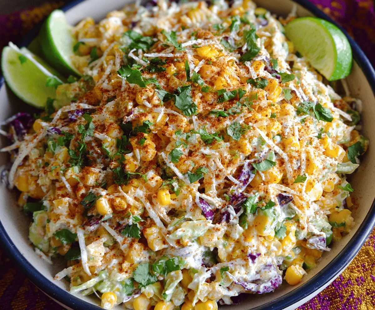 Creamy Mexican Street Corn Coleslaw Recipe
