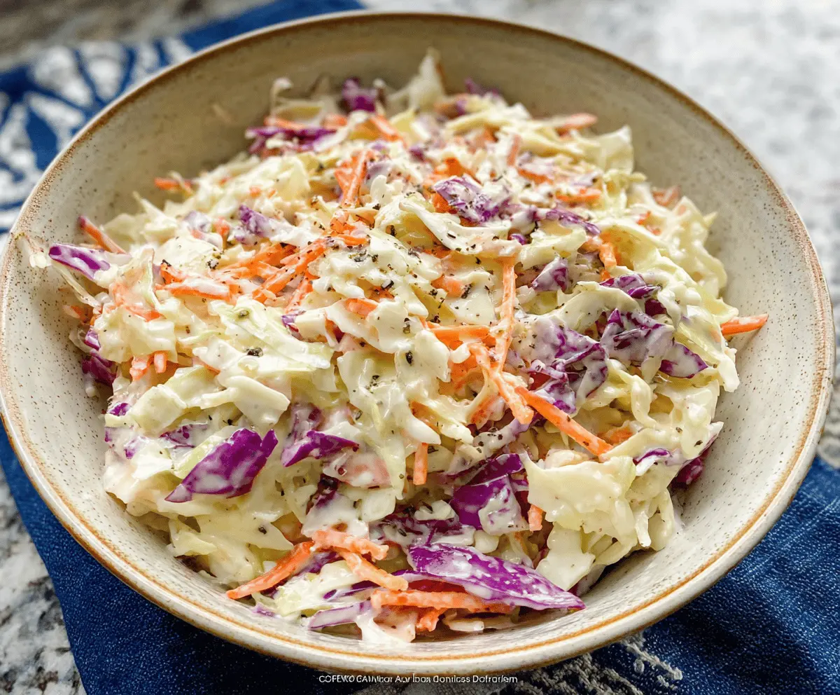 Easy Creamy Homemade Coleslaw Recipe