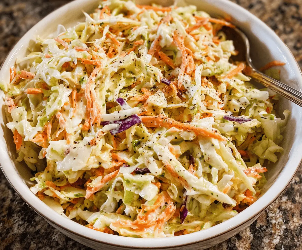 Easy Sweet and Tangy Coleslaw Recipe