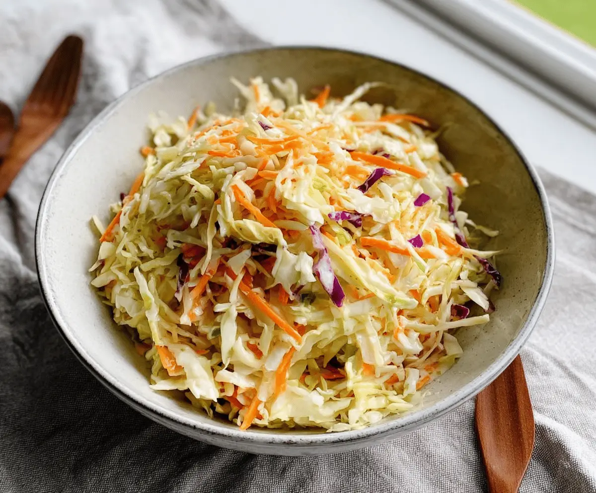 Easy Vinegar Coleslaw Recipe with Tangy Dressing