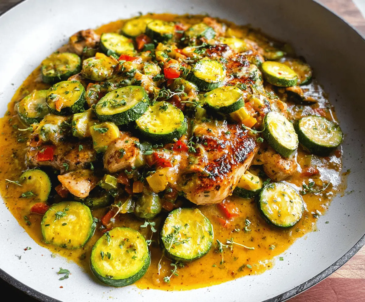 Easy Tex Mex Chicken and Zucchini Skillet