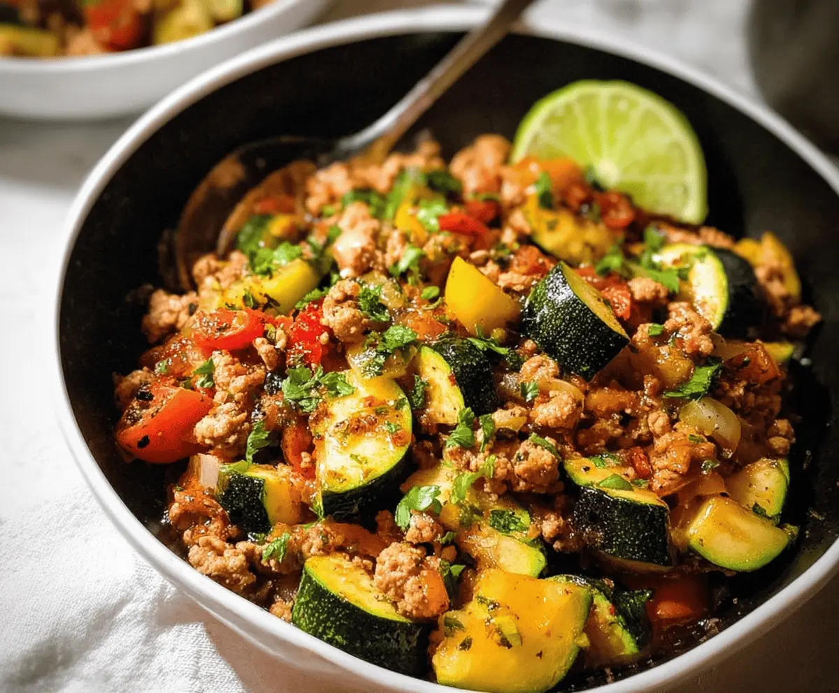 Healthy Ground Turkey and Zucchini Skillet Recipe