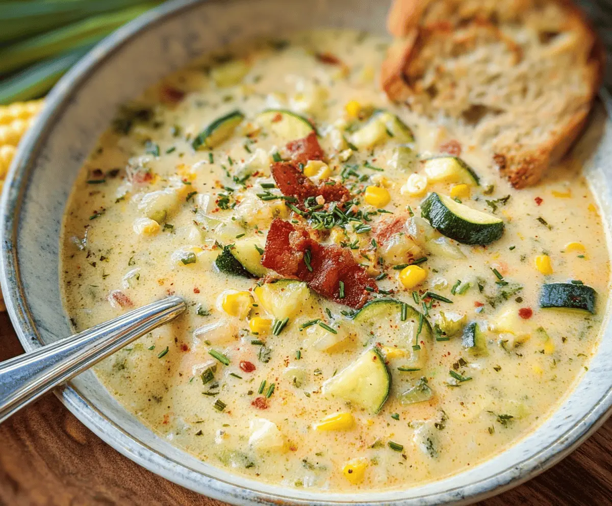 Easy Summer Corn and Zucchini Chowder Recipe