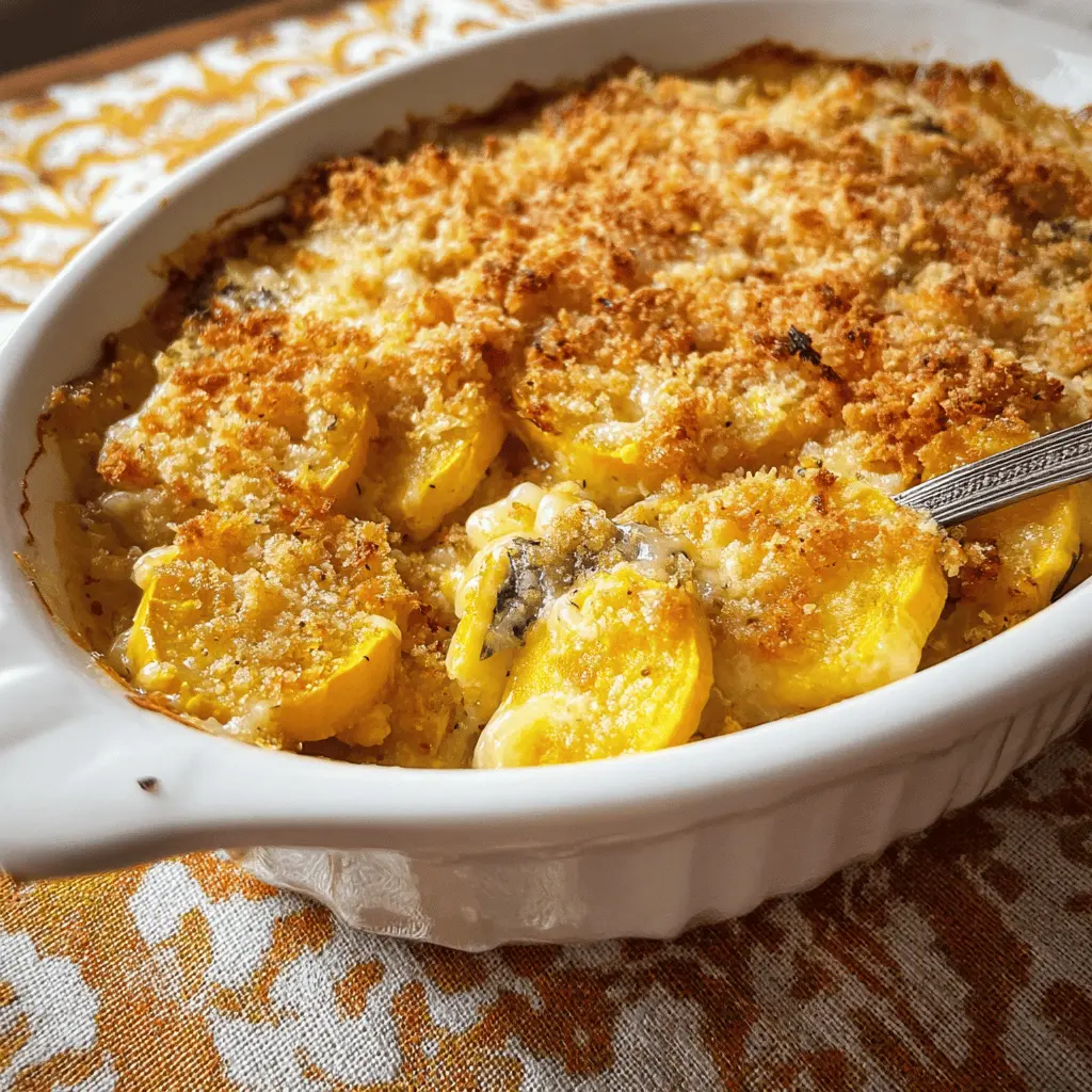 Cheesy Yellow Squash Casserole Recipe