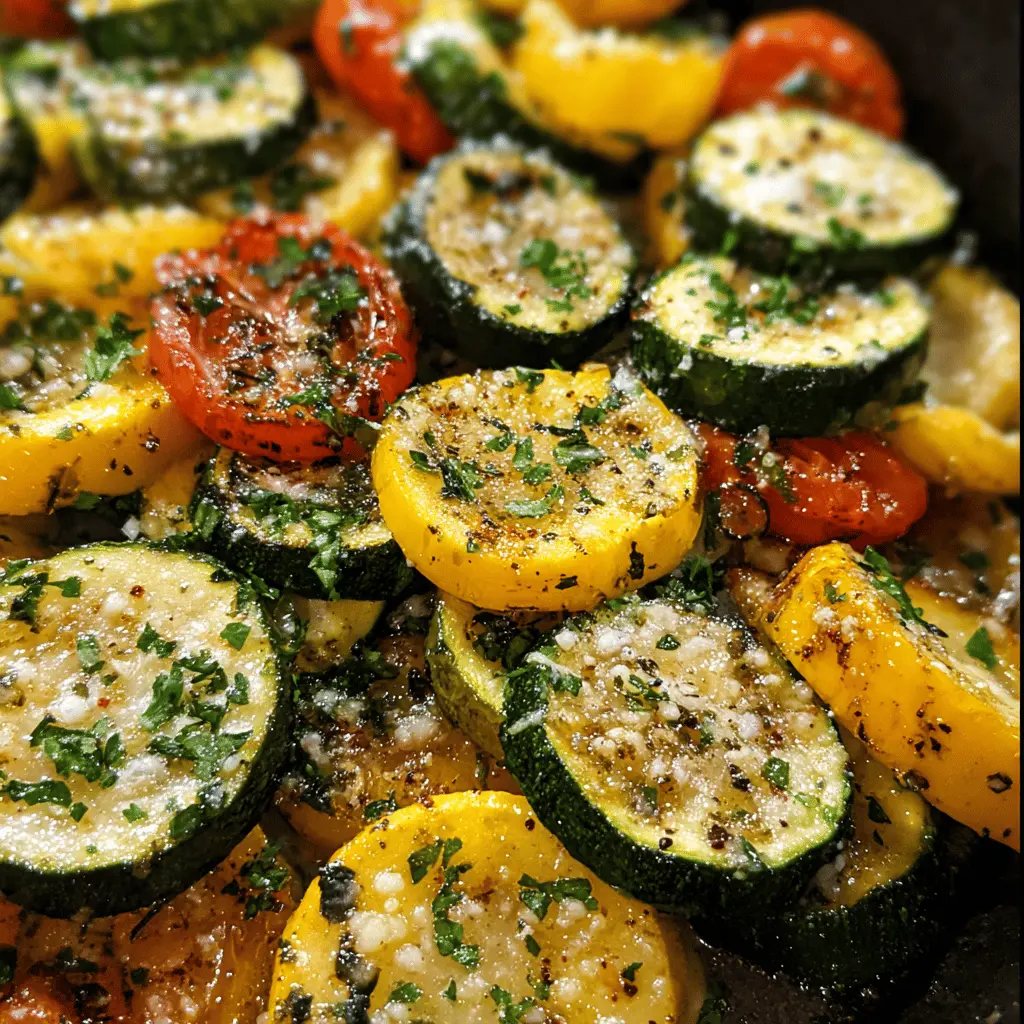 Easy Garlic Parmesan Zucchini and Squash Medley
