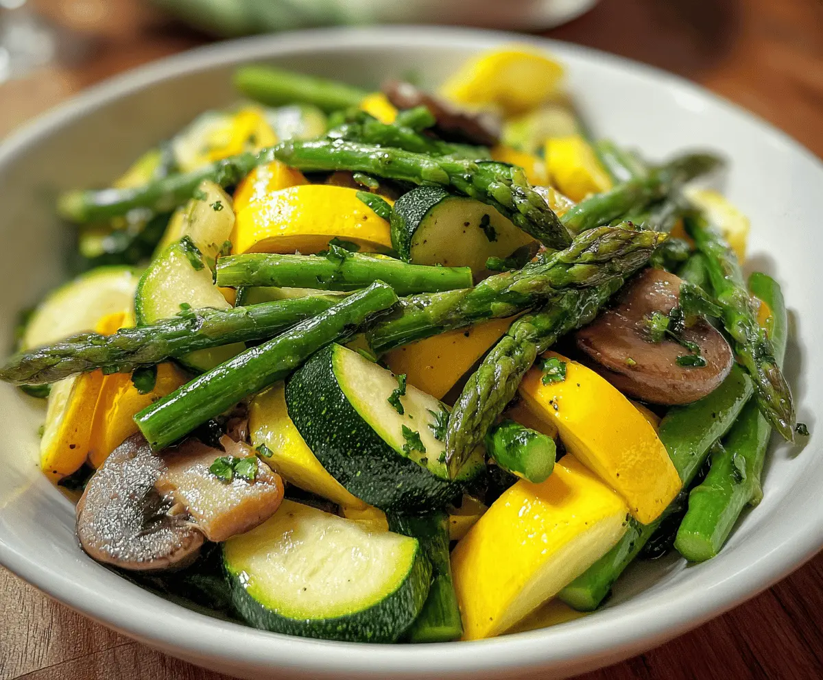Easy Flavorful Asparagus with Zucchini and Squash