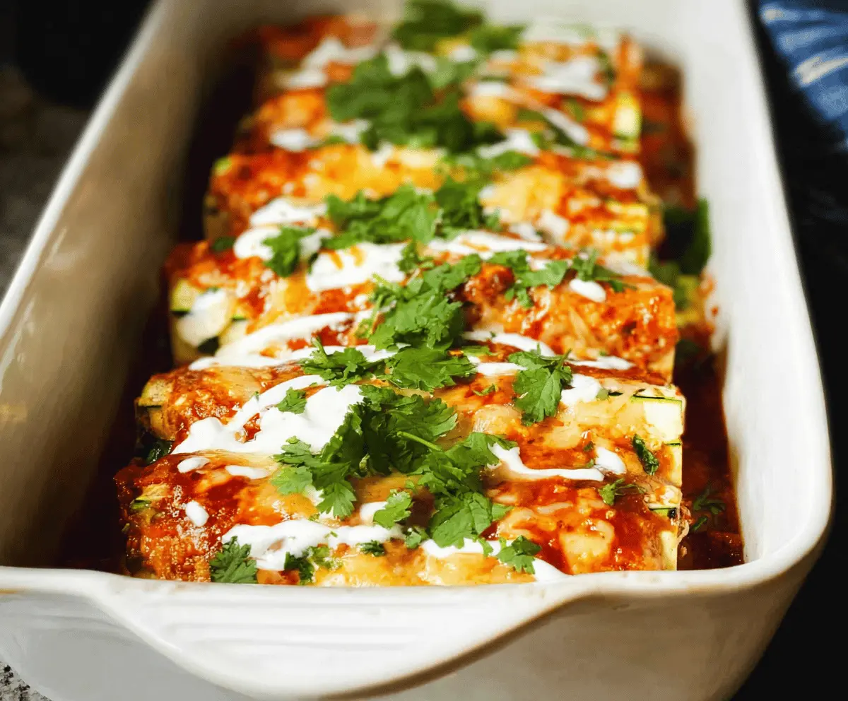 Keto Chicken Enchiladas with Zucchini – Low Carb Dinner