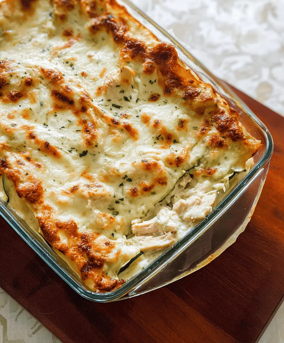 Creamy Chicken Alfredo Zucchini Lasagna Recipe
