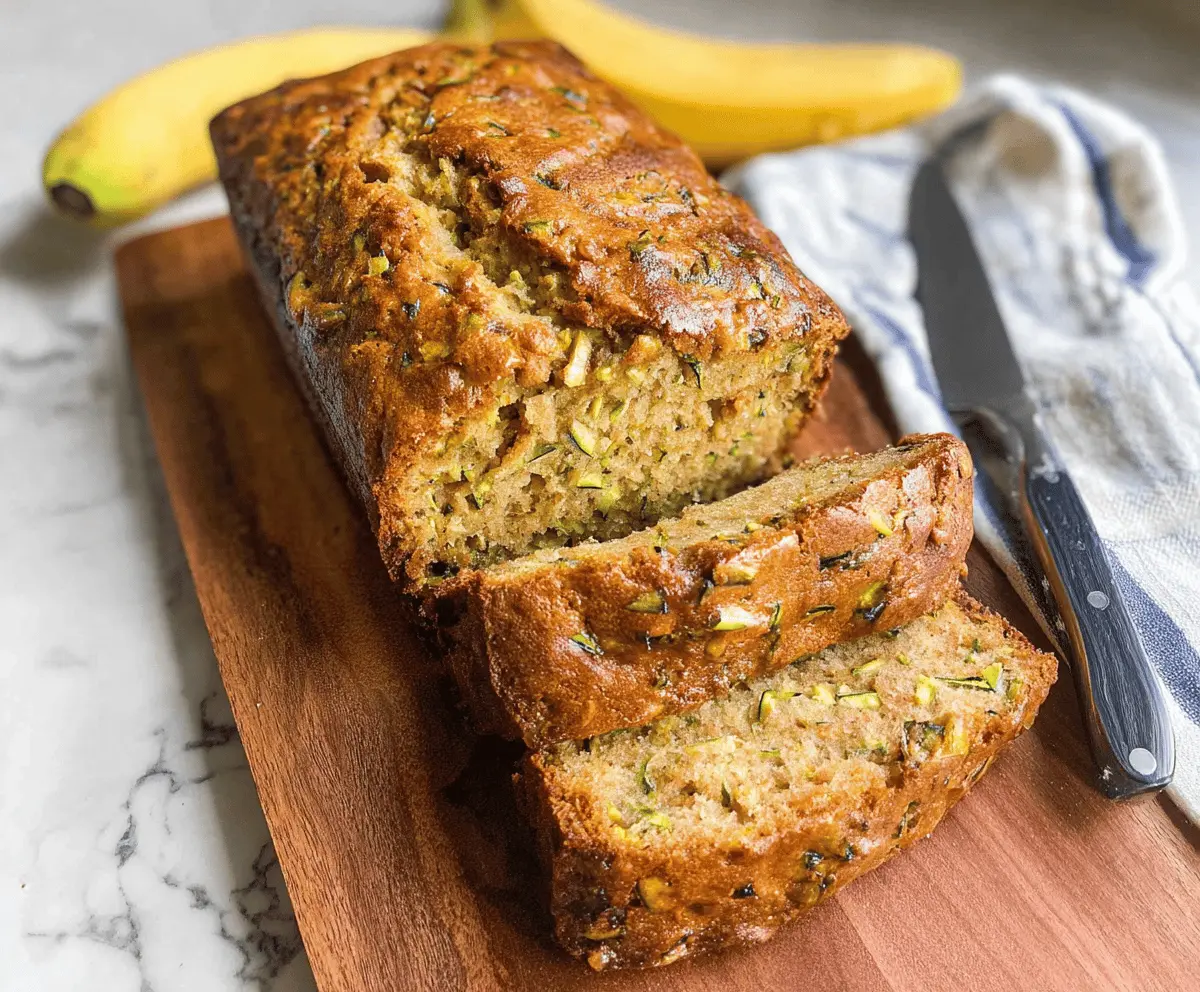 Moist Zucchini Banana Bread Recipe