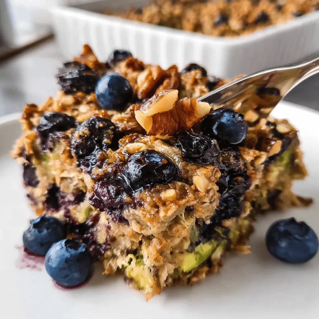 Healthy Zucchini Blueberry Baked Oatmeal Recipe