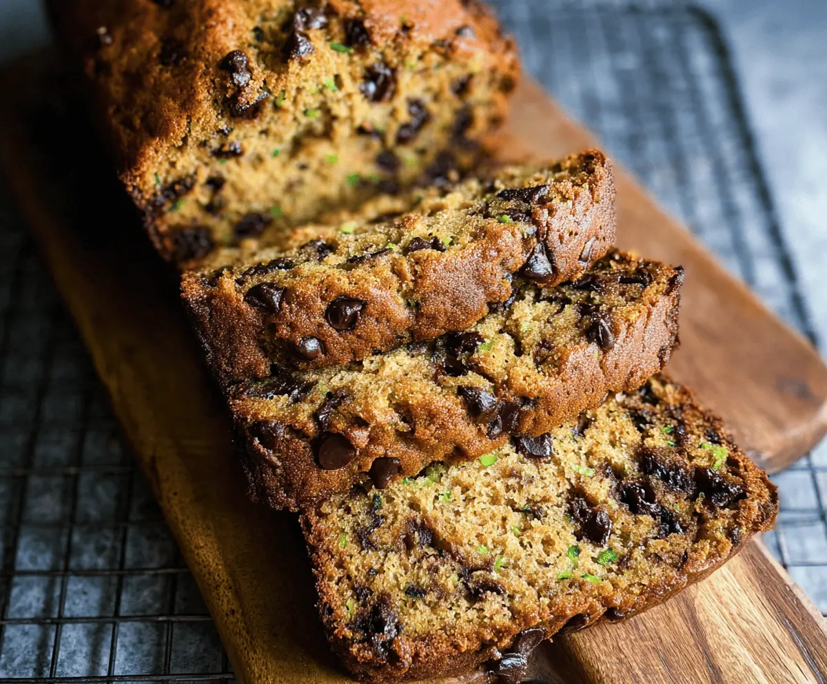 Moist Chocolate Chip Zucchini Bread Recipe