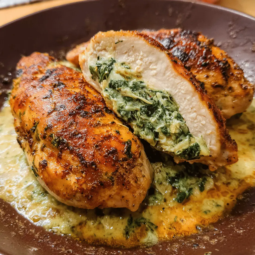 Easy Spinach Stuffed Chicken Breasts Recipe