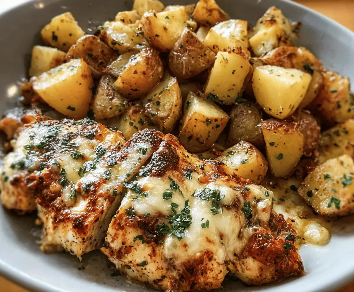 Easy Garlic Parmesan Chicken and Potatoes Recipe